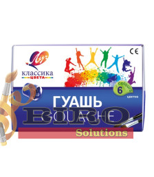Guașă Klassika 6 culori,20 ml.
